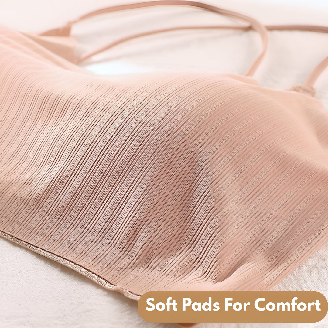 Women Ribbed Padded Bra for Women, Crop Top Soft Stretch & Comfortable Fit