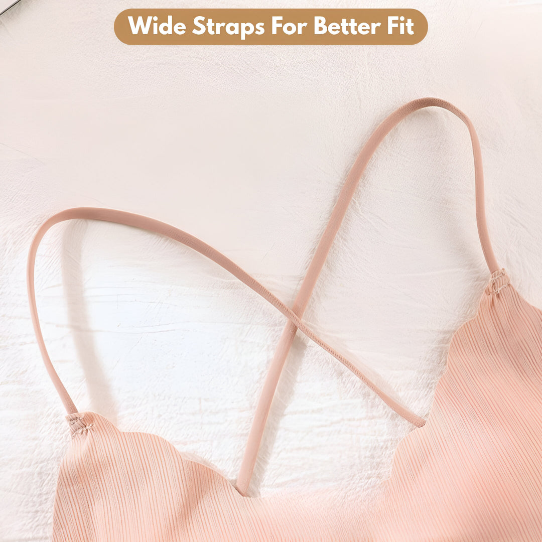 Women Ribbed Padded Bra for Women, Crop Top Soft Stretch & Comfortable Fit