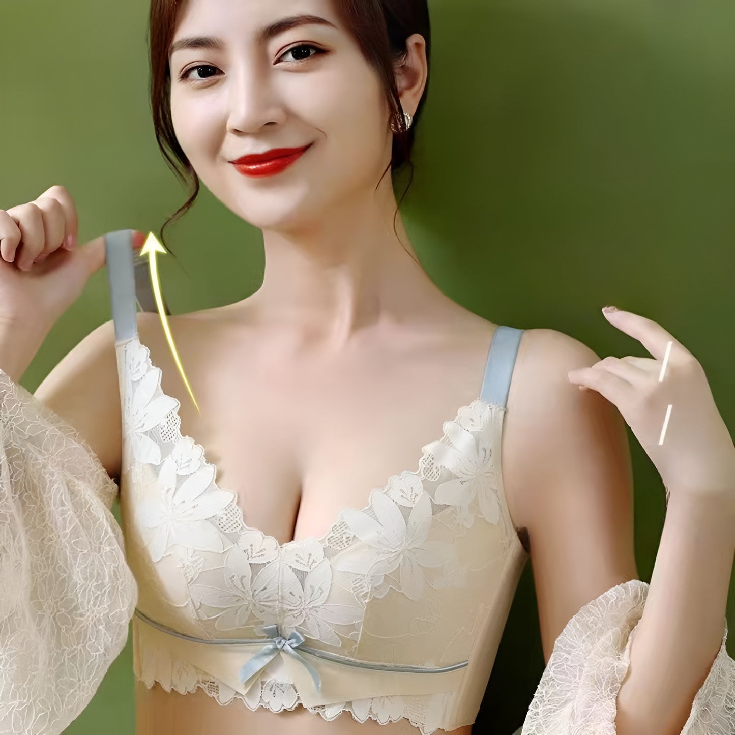 Soft Lace Women Bra Flower Style Comfortable Bra for Daily Wear