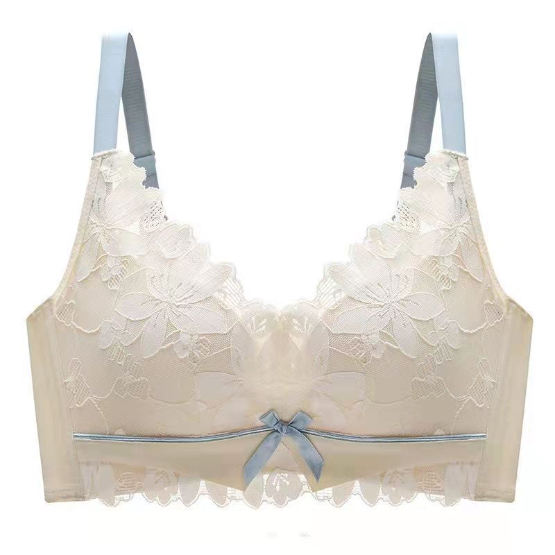 Soft Lace Women Bra Flower Style Comfortable Bra for Daily Wear