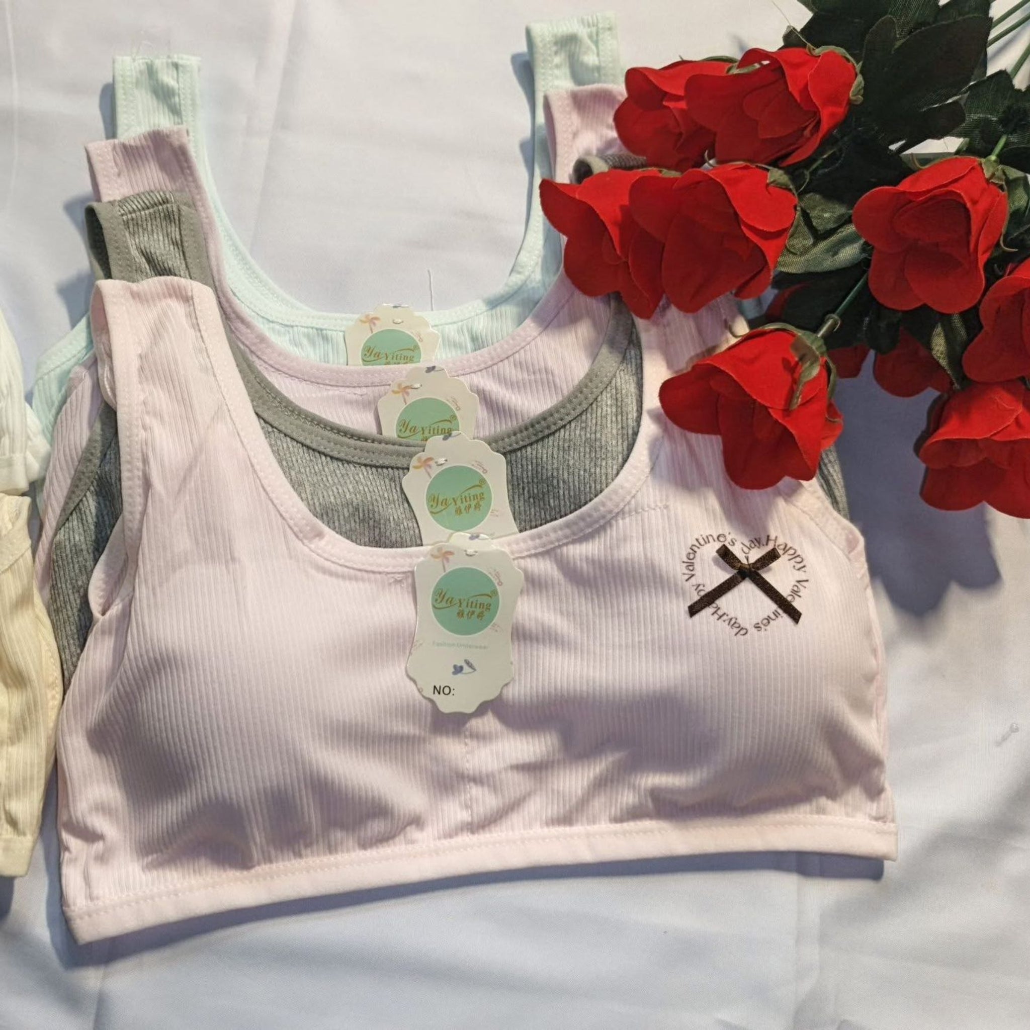 Pack of 3 Teenage Cotton Bra For Girls Non Padded