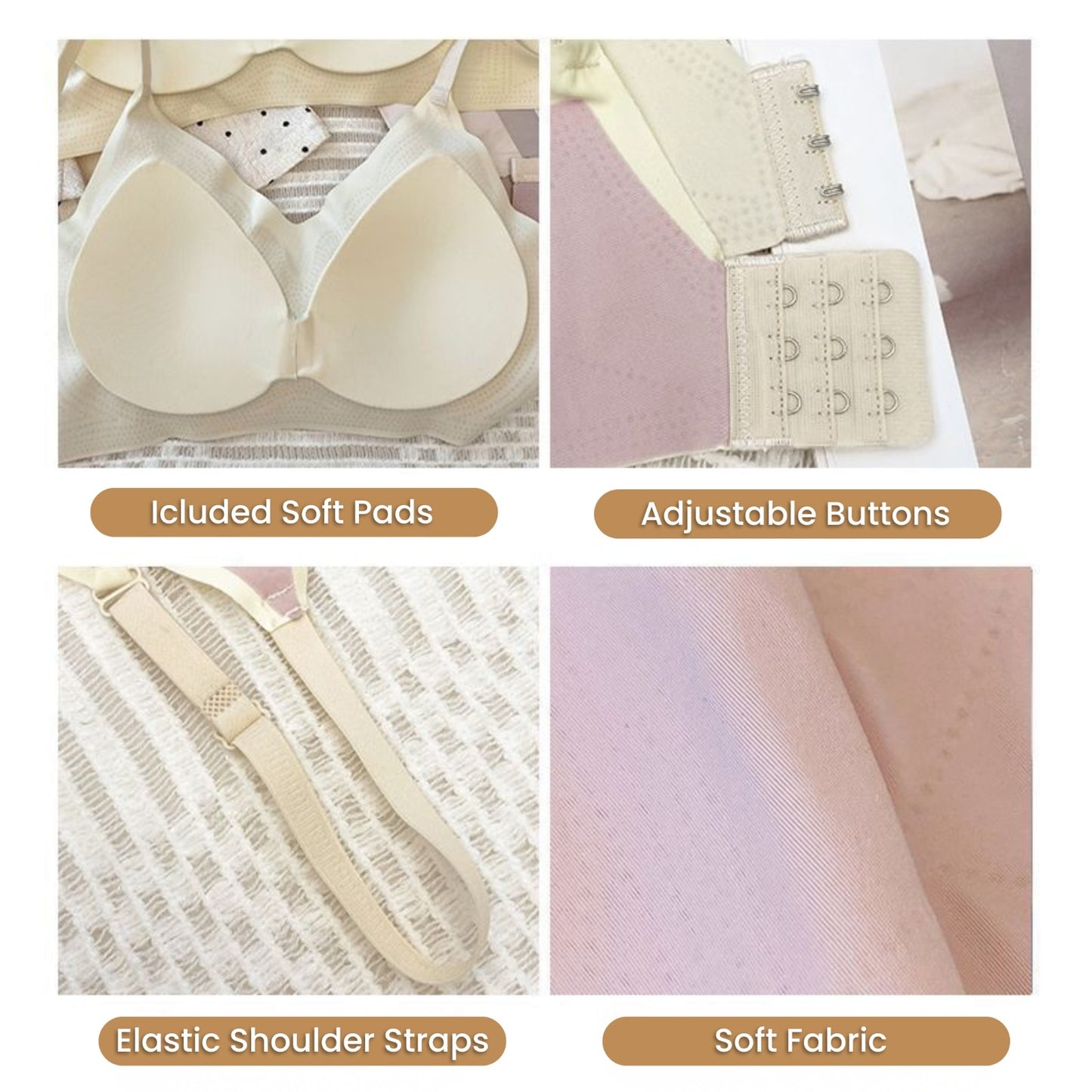 Comfortable wire free bra