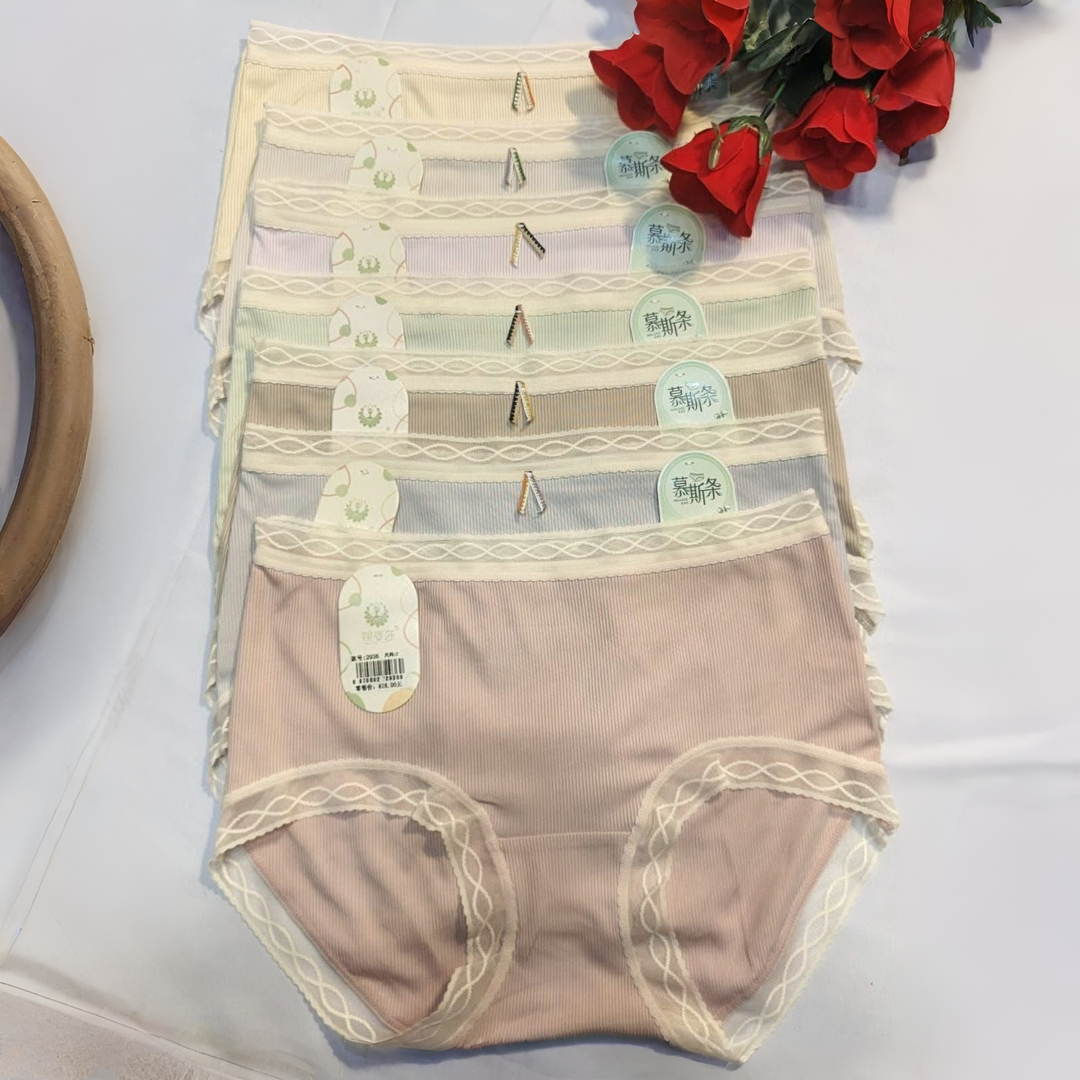 Pack of 3 Soft Ribbed Cotton Underwear for Women's