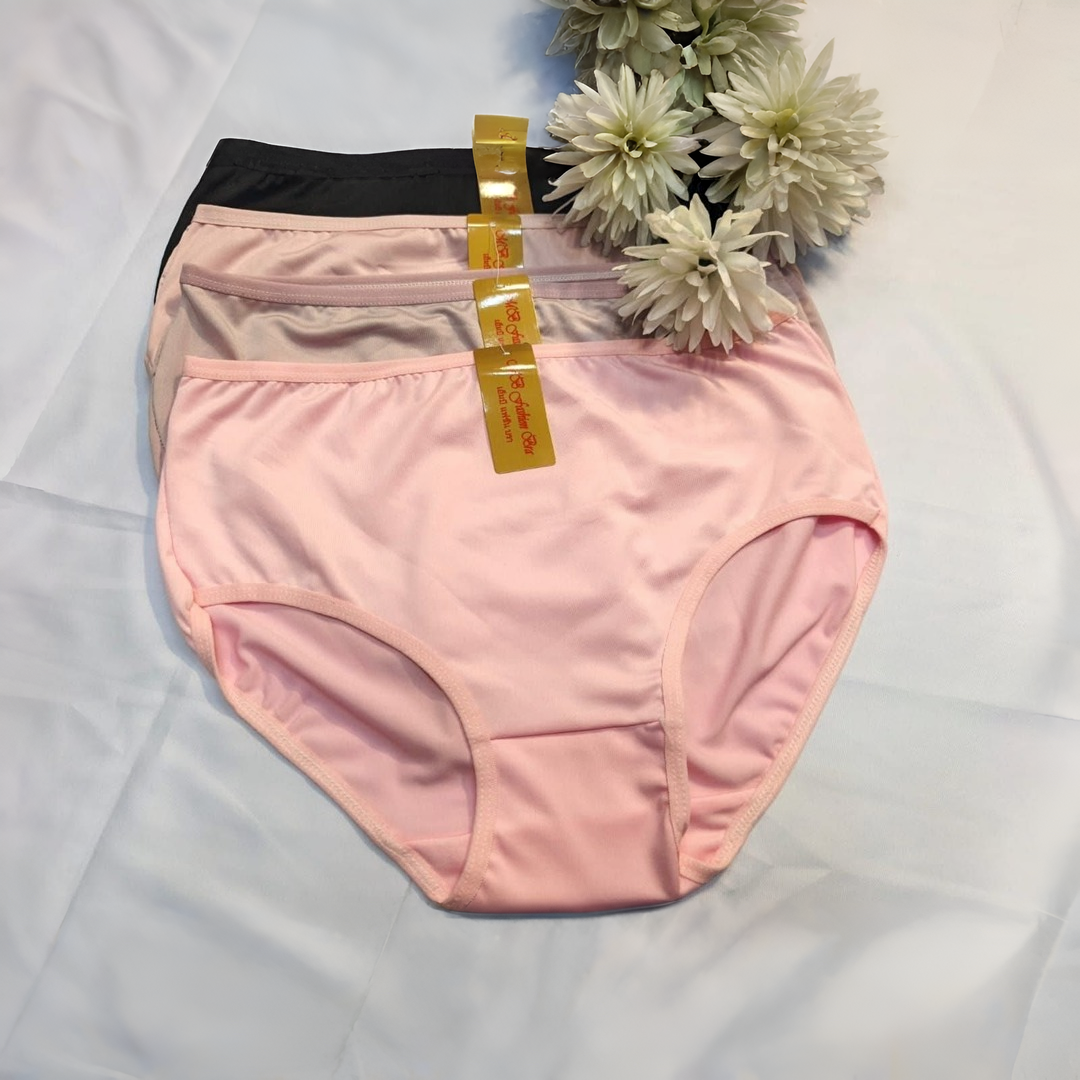 Pack of 3 Silk Soft Panties for Women, High Waist Fit